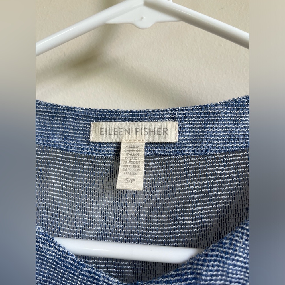 Eileen Fisher Women's Small Sheer Linen Button Down S/P - Picture 3 of 5